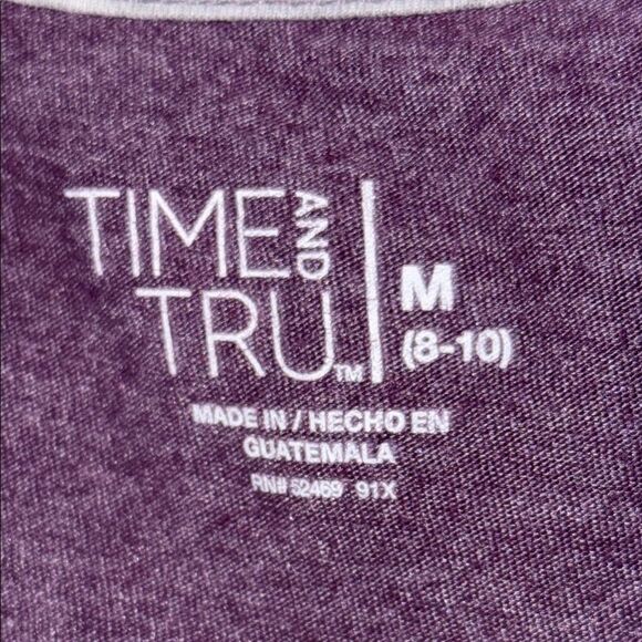 Time and Tru Purple V-Neck Top - Picture 2 of 8